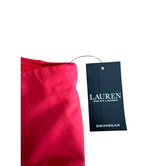 Ralph Lauren Red Mid-Rise V-Cut Bikini Swim Bottom US 14 NWT Swimwear Beach - Picture 4 of 7